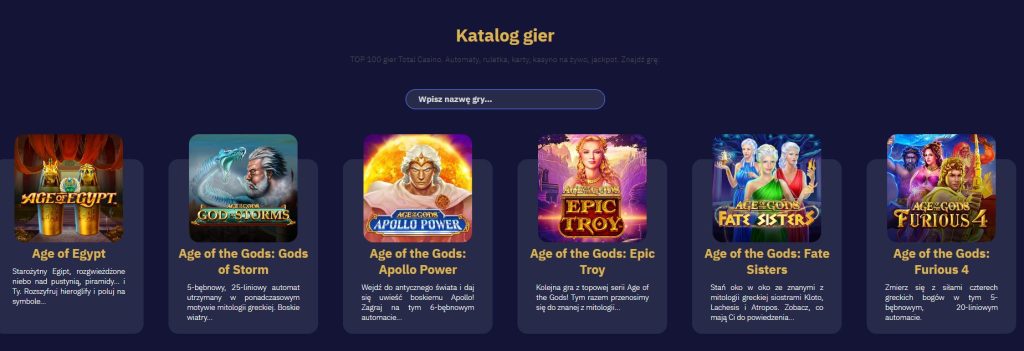 Gry online w Total Casino | sprawdź ofertę kasyna online