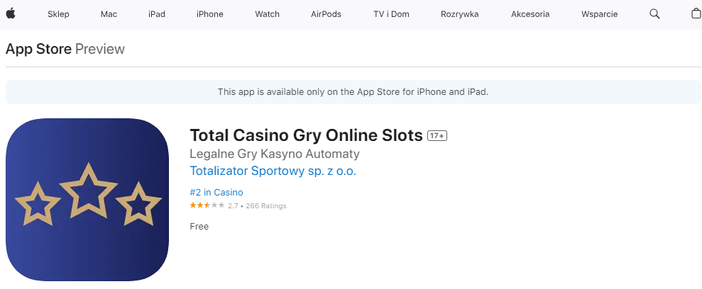 Total Casino IOS App
